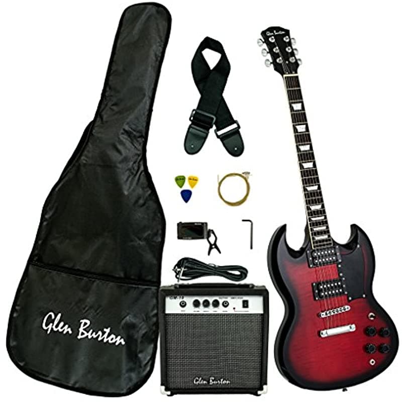 Glen Burton Ge56Bco-Rds Guitarra Eléctrica Double Cut Style Redburst