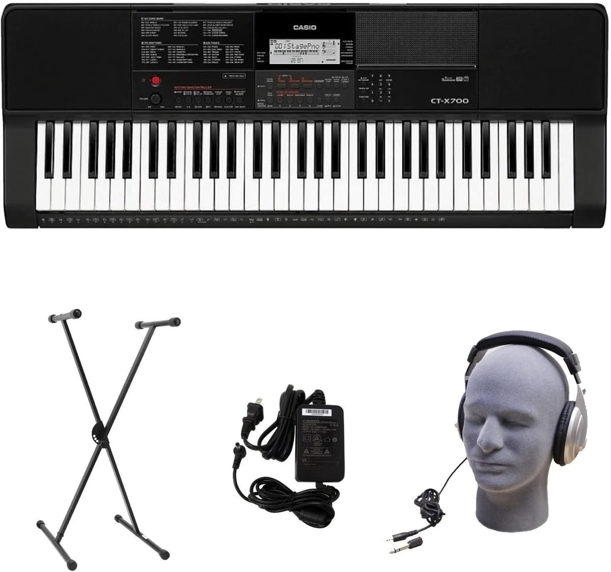 Casio Ct-X700 Ppk Premium Teclado Pack Fuente Stand Y Auriculares CAS CTX700 PPK
