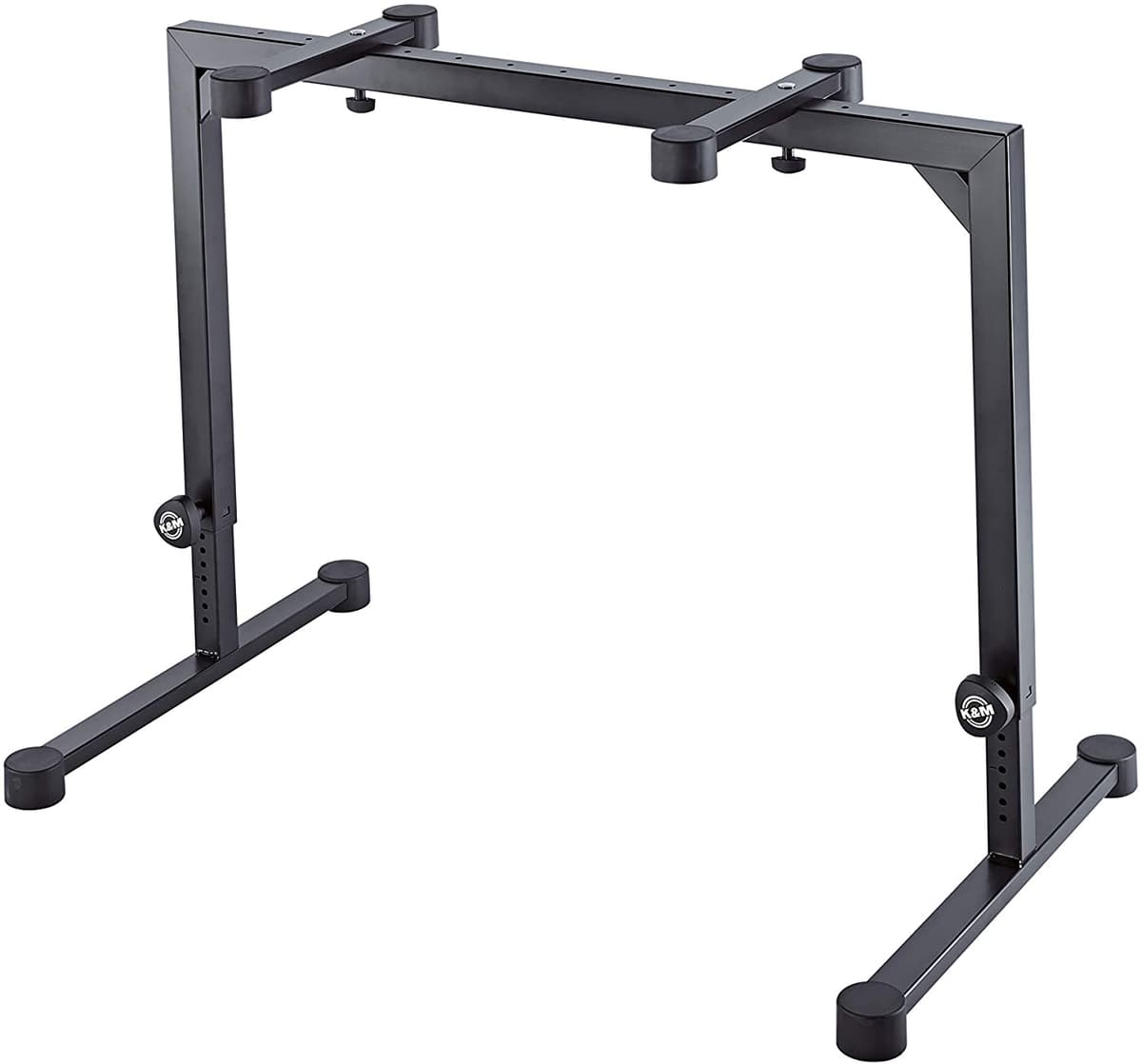 K&M Konig & Meyer 18810.015.55 - Soporte Para Teclado Omega - Marco Ajustable De Altura Resistente - Se Pliega Plano Portátil - Se Adapta A Piano Y Teclados Eléctricos Para Músicos Adultos Y Jóvenes Color Negro