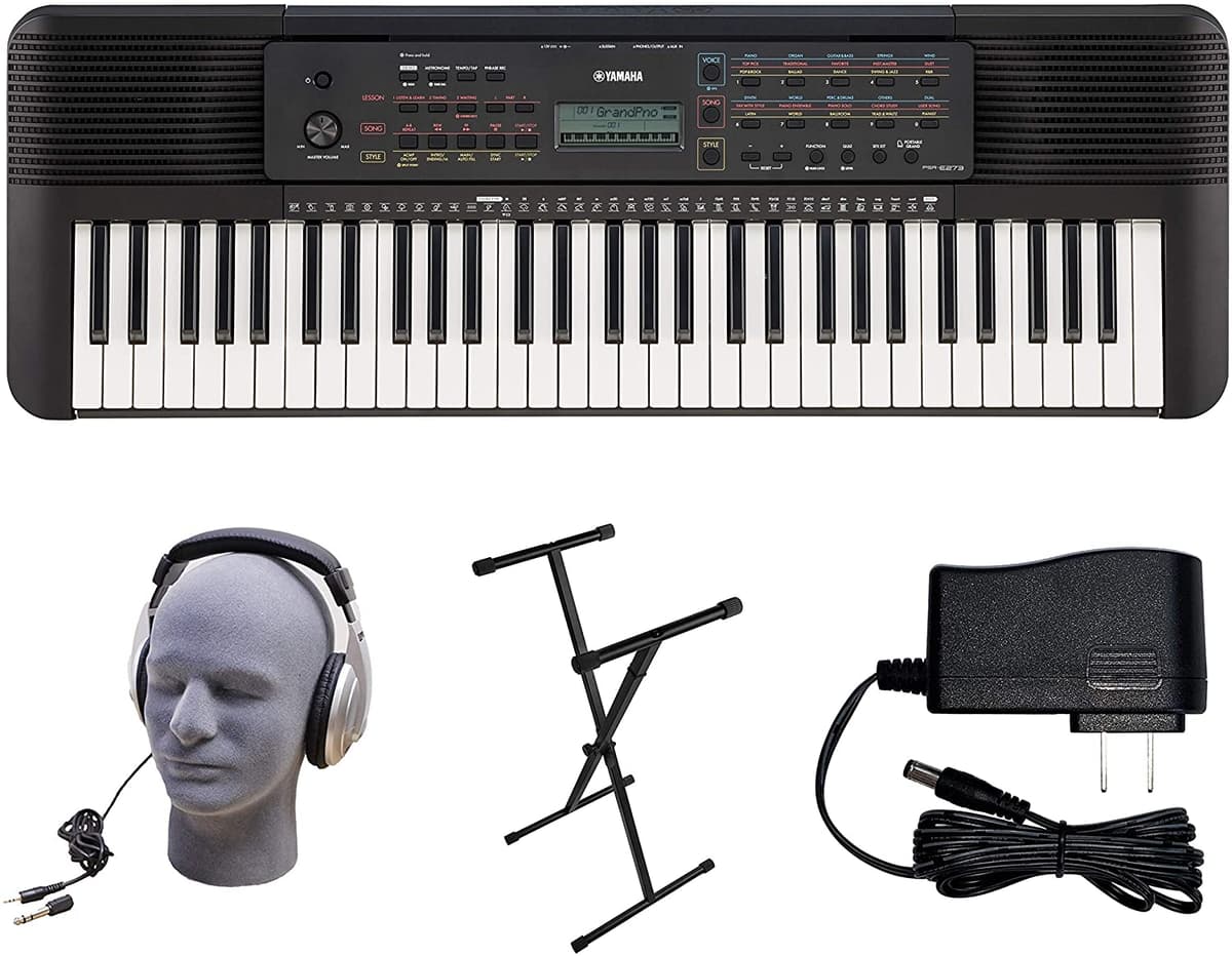 Yamaha Psr-E273 Pks 61-Key Premium Teclado Pack Fuente Style Stand Y Auriculares Yam Psre273 YAM PSRE273 PKS