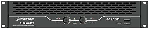 Pyle Pqa5100 Rack Mount 19 '' Amplificador De Potencia 5100 Watt Speakon Parlante Terminal Bintería Post Banana Enchips 1 4 '' Y Rca Conectores