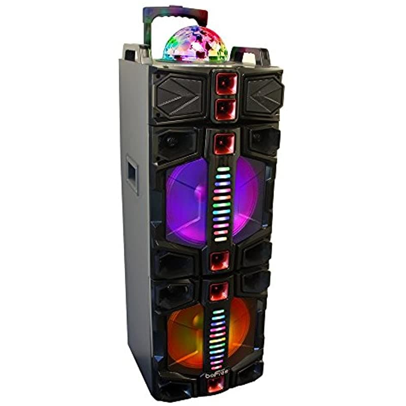 Befree Sound Altavoz De Fiesta Portátil Bluetooth De 12 Pulgadas Con Luces Led Entrada Usb/Sd Radio Fm Control Remoto Y Micrófono Inalámbrico (Bfs-7777X)