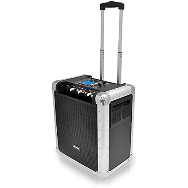 Pyle Negro 400 Vatios Al Aire Libre Inhalmbrico Pa Fuerte Parlante Sistema Recargable Bateria Auxiliaria Rca Jack Ipod Micrófono Jack Usb Sd Lector Ruedas Ganan Y Dj Controles Pcmx265B