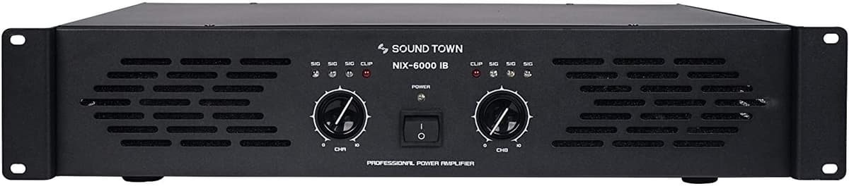 Sound Town Profesional Dual Canales 2 X 1500W A 4-Ohm 6000W Peak Potencia Amplificador Nix-6000Ib SG_B077D36GK4_US