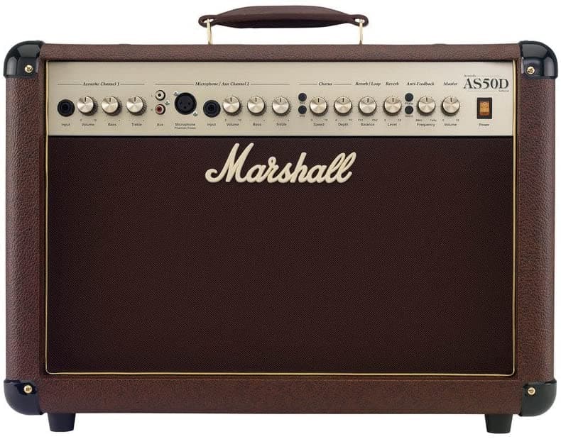 Marshall Acústica Solista As50D 50 Watt Guitarra Acústica Amplificador 2 Canales Digital Chorus Y Reverb M-AS50D-U
