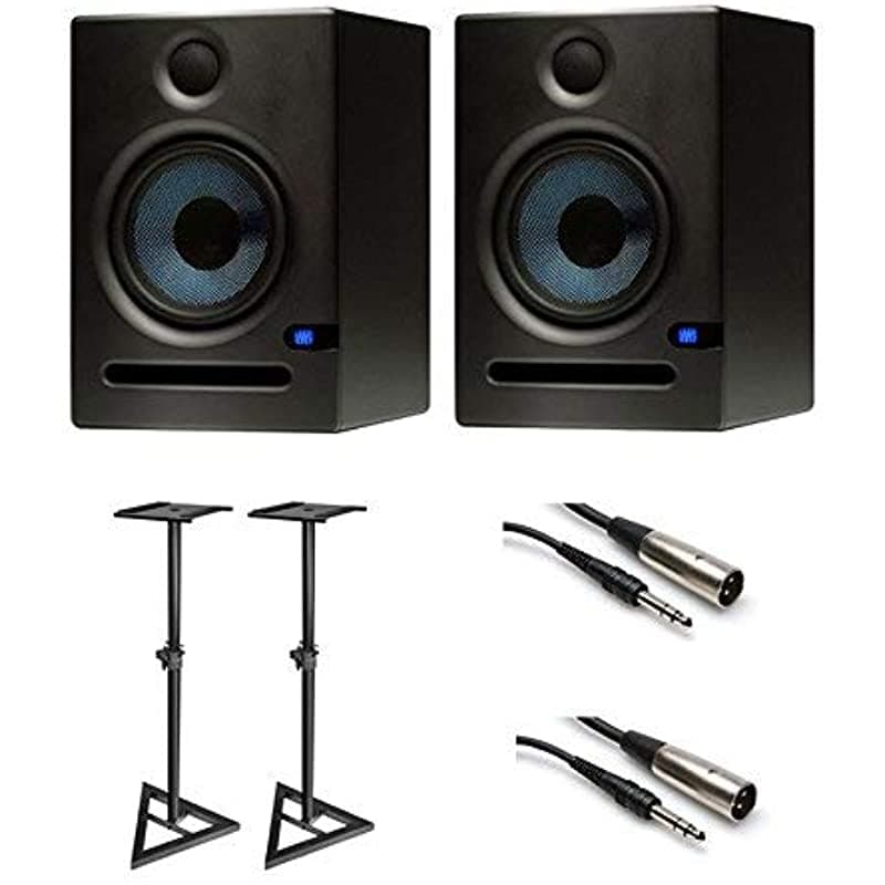 Presonus Eris E5 - Par De Monitores De Estudio Nearfield De 2 Vías De 5.25 Pulgadas Con Soportes Y Cables