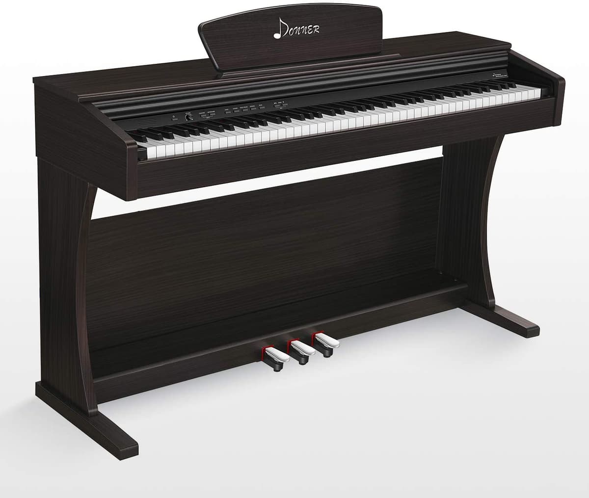 Donner DDP-300 Piano Digital 88 Teclas Contrapesadas, Grabación, Bluetooth, 10 Voces, Reverb, Parlantes, Teclado Eléctrico Profesional