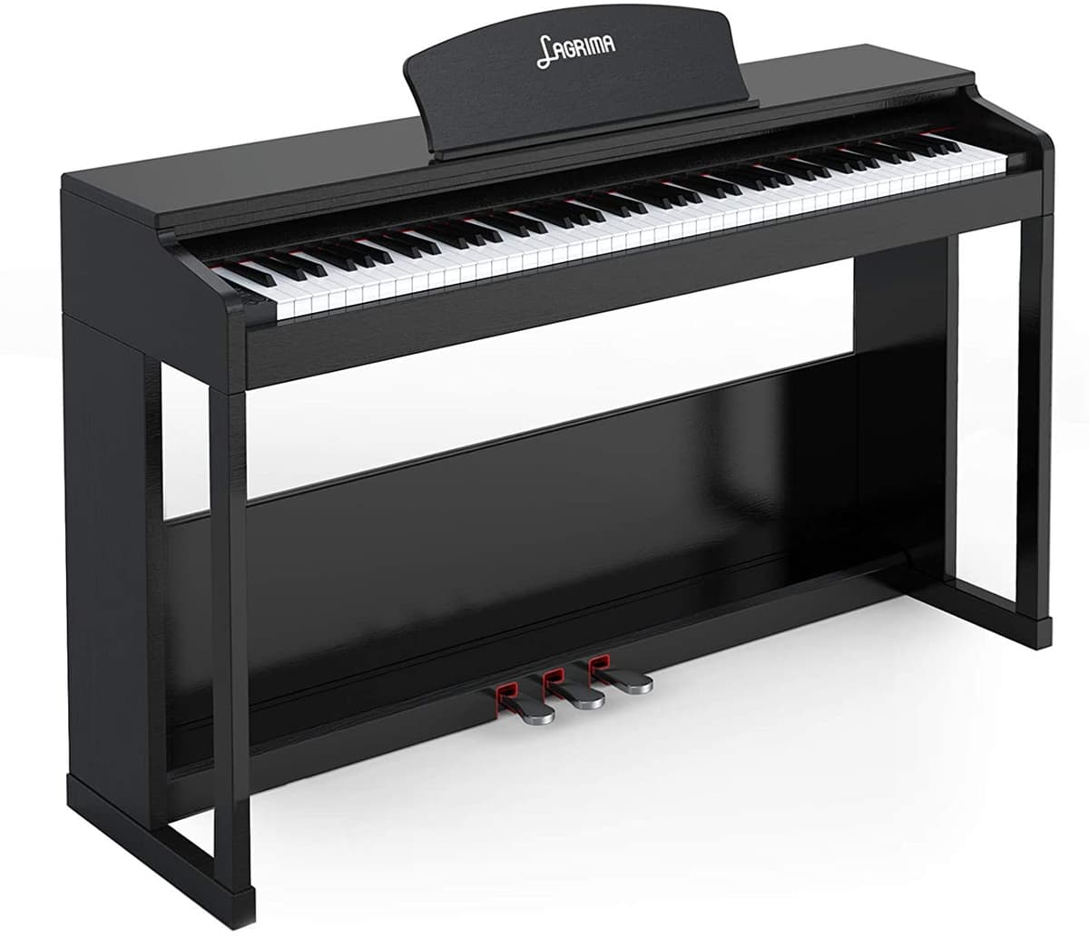 Lagrima 88 Clave Hammer Action Digital Piano Bluetooth & Mp3 Control Remoto Control Remoto 3 Pedales Auricular Audio Salida Función De Setra Niños Adolverso Del Adidenci