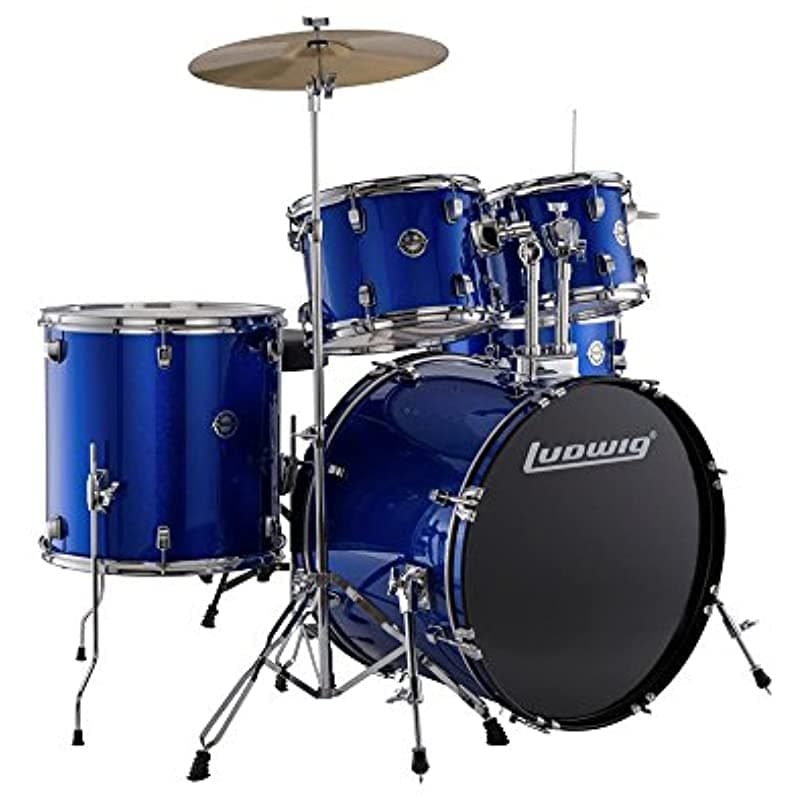 Ludwig Accent Drive - Juego De Batería De 5 Piezas (Incluye Hardware Trono Pedal Platillos Y Llave De Tambor)