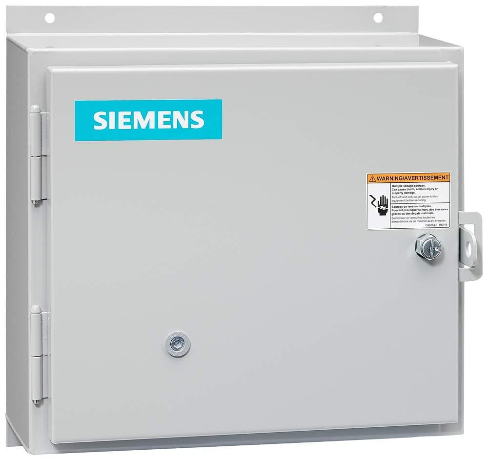 Siemens 14DUD320C Arrancador de motor de servicio pesado, sobrecarga de estado sólido, rearme automático/manual, NEMA 12/3 y 3R a prueba de intemperie, 3 fases, 3 polos, 5.5-22A, bastidor A1,220-240/440-480V 60Hz