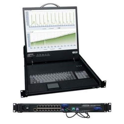 Tripp Lite B070-016-19 KVM Switch 16-Port Cat5 con Consola Rack 19" TRI-B070-016-19