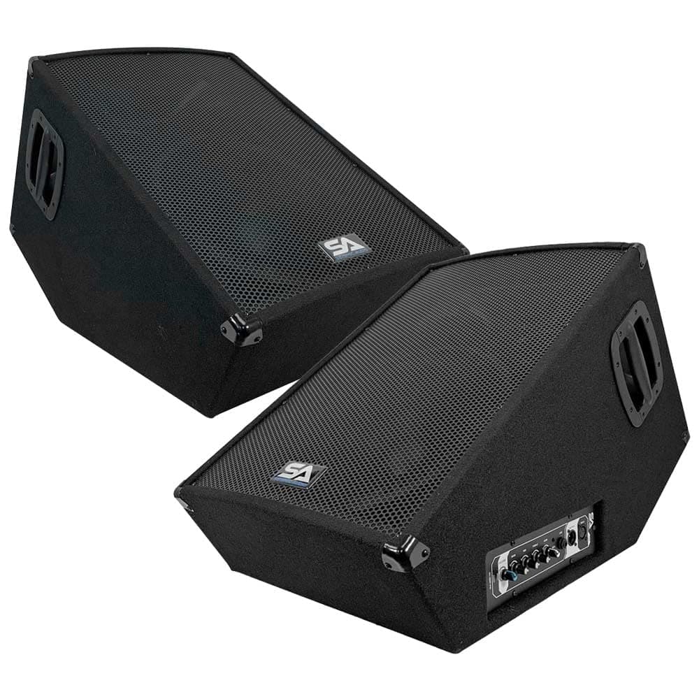 Seismic Audio SA-15MT-PW-Pair Pair de Monitores Activos 15" Wedge para Escenario