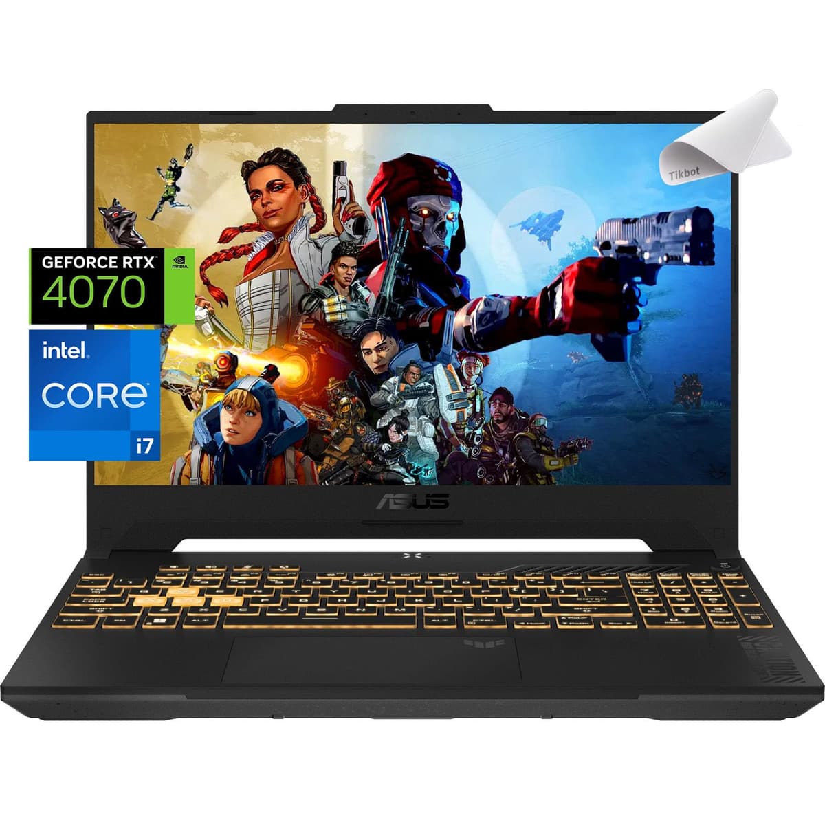 ASUS TUF F15 Gaming Laptop RTX 4070 MUX 140W, Intel Core i7-13620H, 15.6" FHD IPS 100% sRGB, Teclado RGB, 64GB RAM, 2TB SSD PCIe, G-SYNC, Webcam, Mouse Pad, 2024