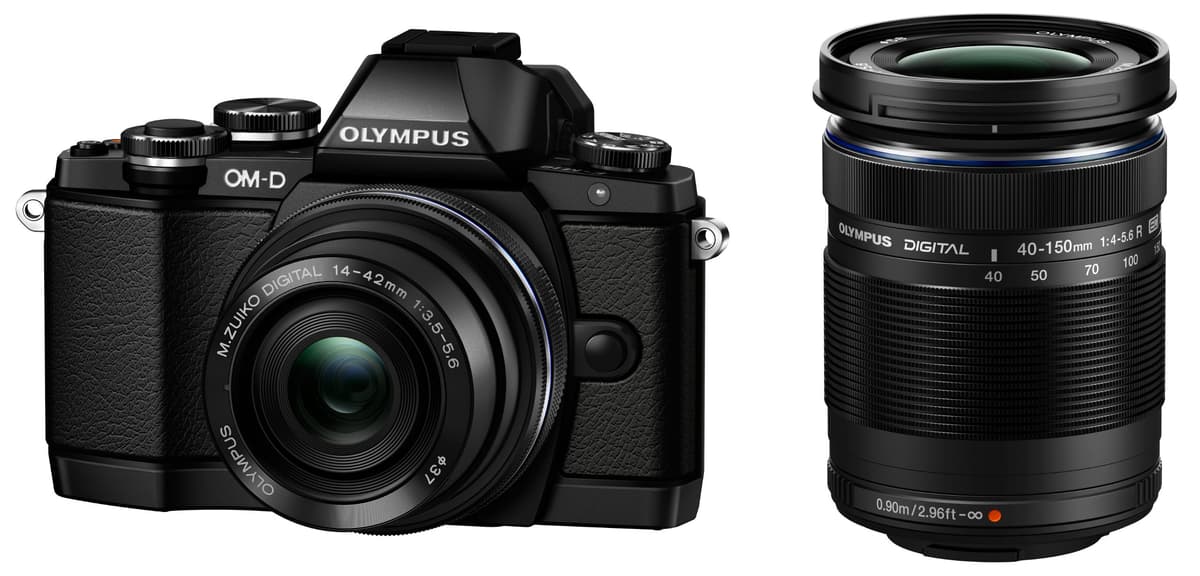 OM SYSTEM OM-D E-M10 DZKIT BLK cámara sin espejo con lentes 14-42mm EZ y 40-150mm R, versión internacional sin garantía, color negro