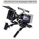 LanParte URSK-03 Kit de Hombro Profesional Versátil para URSA Mini, Negro/Verde, soporte de cámara, rig, montura estable, compatible Blackmagic URSA Mini
