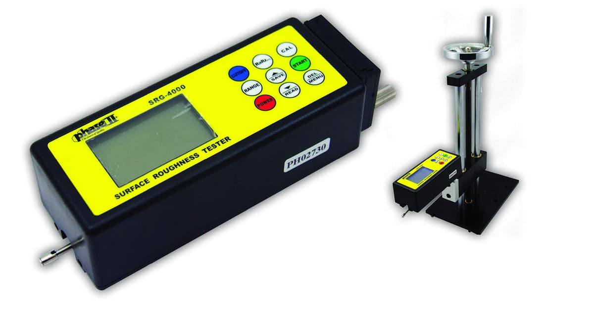 Phase II Plus SRG-4000 Rugosímetro Perfilómetro con Estilógrafo Externo, Rango de Medición 0.005-16 µm, 139 mm Alto x 48 mm Profundidad x 56 mm Ancho