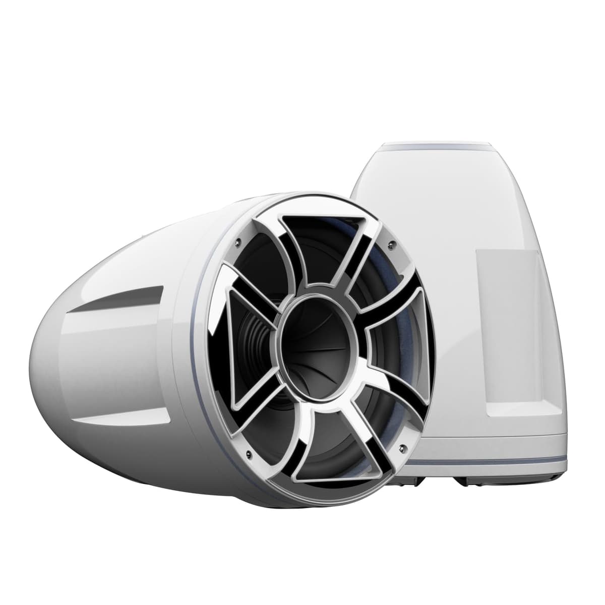 Wet Sounds REV-10-HD-XS-W Bocina Torre HD 10” Blanca con Parrilla XS Blanca sin Abrazadera (No Clamp)