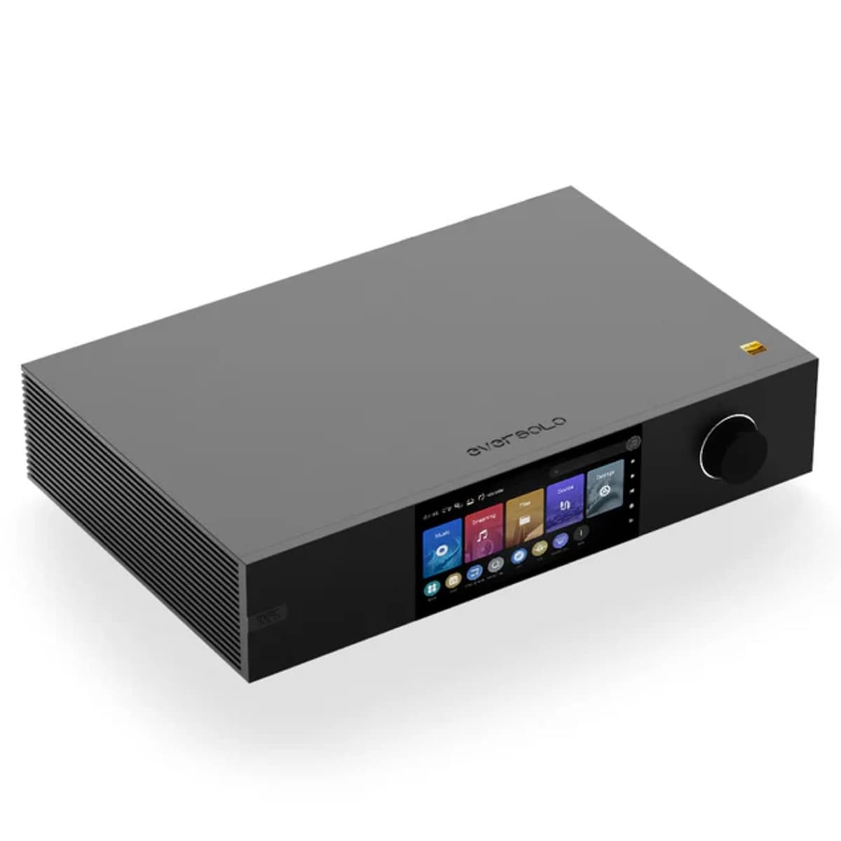 EVERSOLO DMP-A8 Music Streamer DAP DAC Preamplificador 4GB DDR4 64GB eMMC AK4191EQ AK4499EX Entrada ARC Salida IIS VU meters Espectros Ecualizador Paramétrico Preamp +10dB Ganancia Analógica DSD512 PCM768kHz/32bit Negro