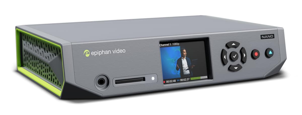 Epiphan Video Pearl Nano ESP1610 - Sistema portátil de grabación y transmisión de video en vivo, streamer y encoder profesional, HDMI/SDI, RTMP/SRT, almacenamiento y control remoto