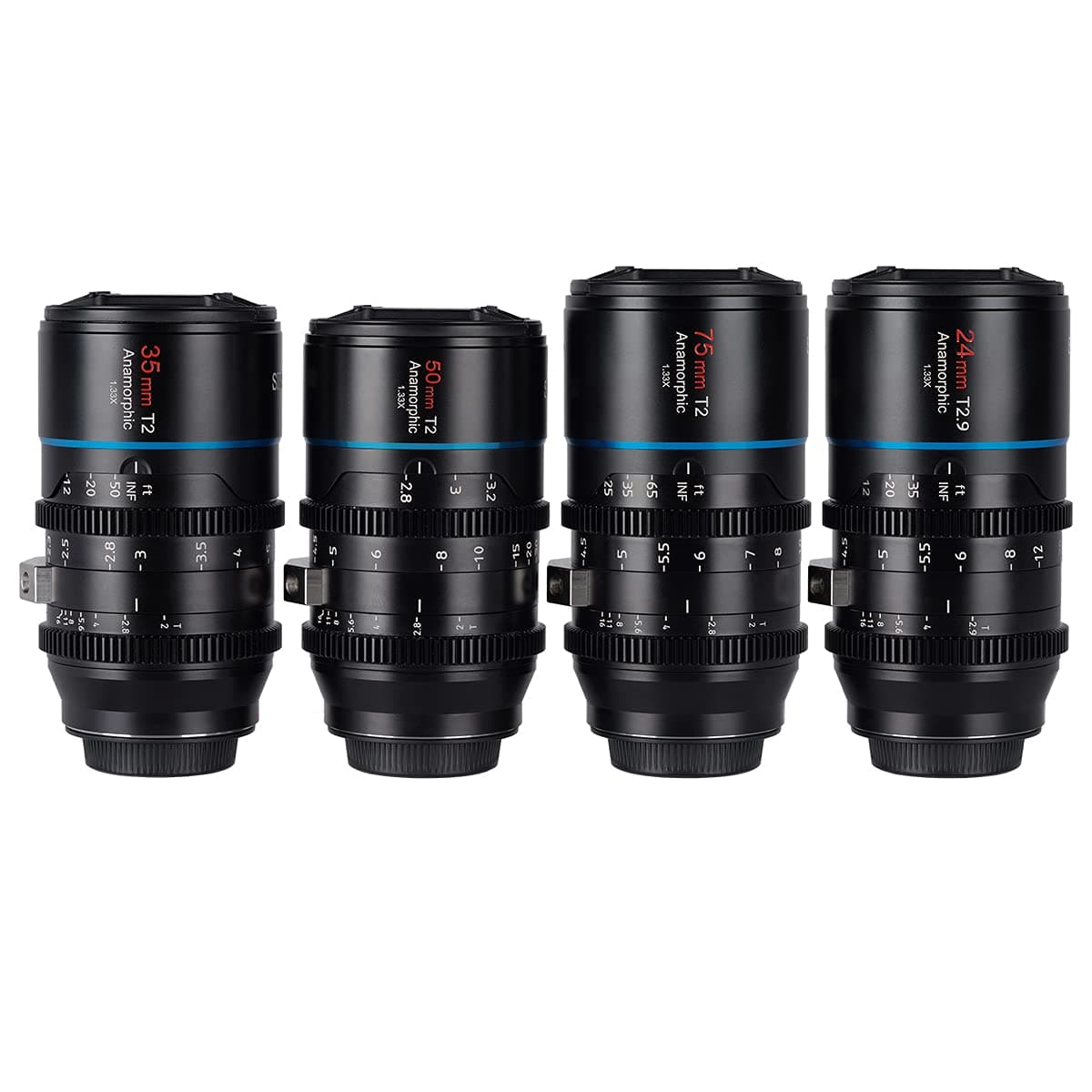 Sirui Mars SR+M4/3 Kit de Lentes Anamórficos MFT 1.33x T2-T2.9 (24mm, 35mm, 50mm, 75mm Micro 4/3)