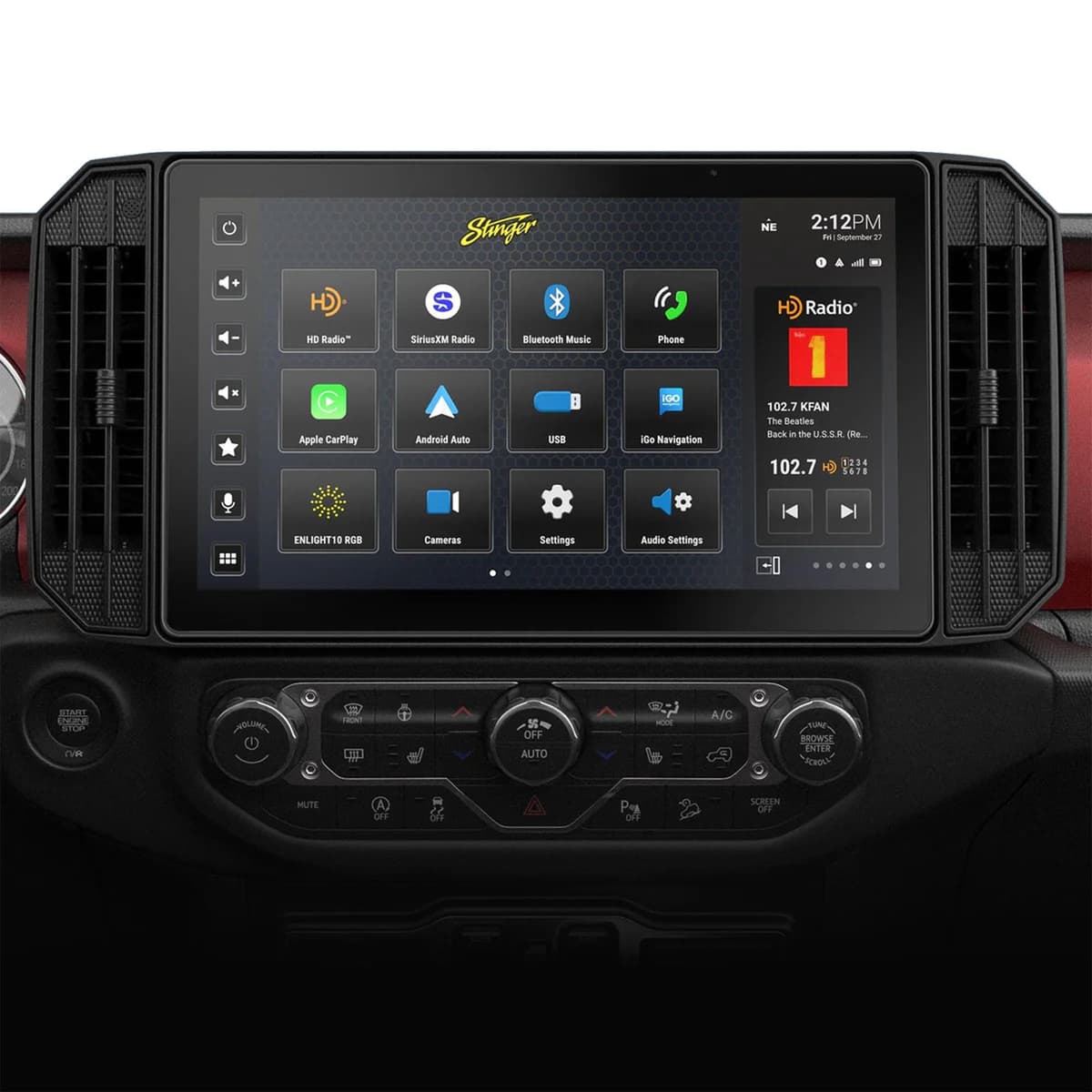 STINGER RB12JW18 Wrangler JL Gladiator JT Radio Estéreo 1080p Full HD, ...