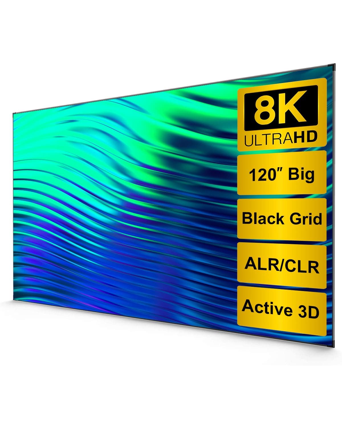 CASIRIS 120” Pantalla de Proyector ALR para Luz Ambiental, Marco Fijo UHD sin Borde, para Proyector de Tiro Ultracorto, Relación de Aspecto 16:9