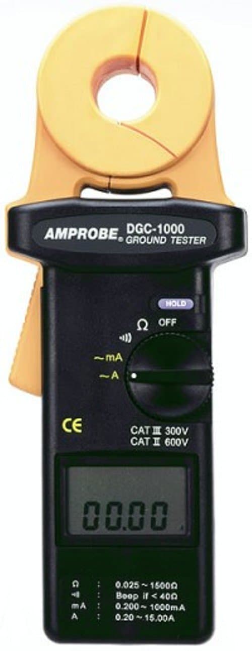 Amprobe DGC-1000A Pinza Medidora de Resistencia de Tierra, Tester de Puesta a Tierra, Medidor de Resistencia de Tierra con Abrazadera