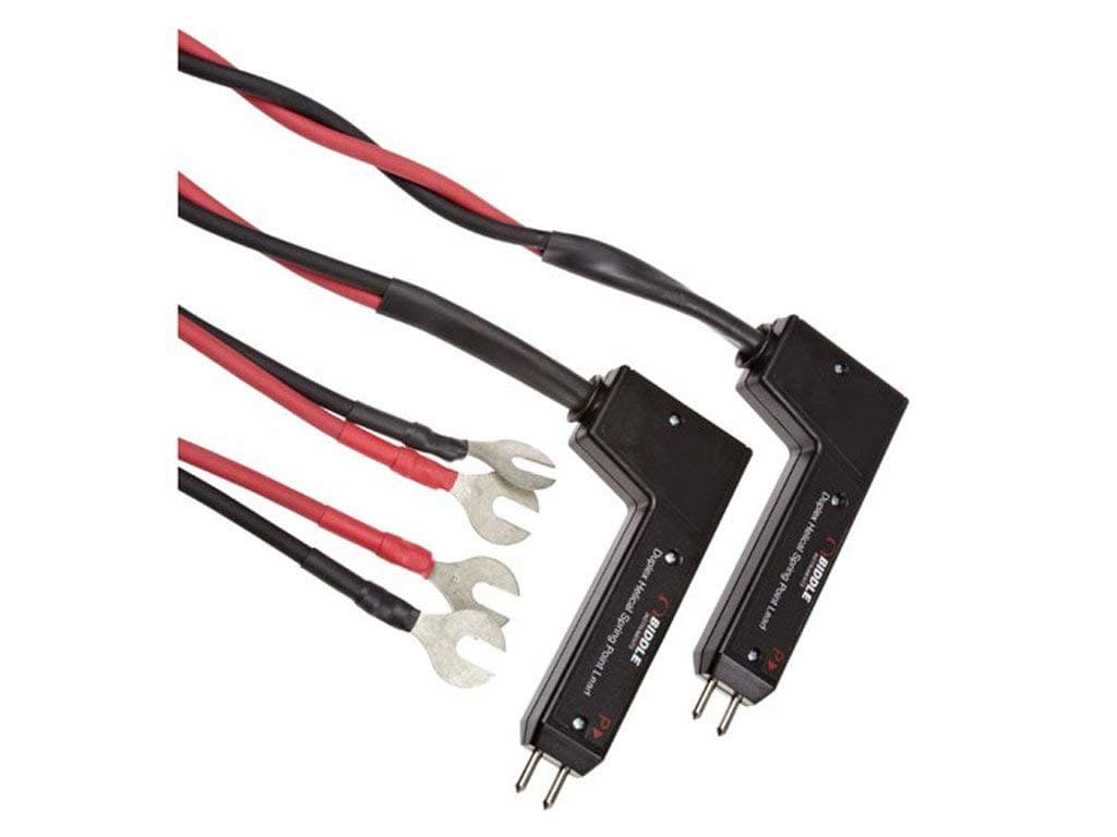 Megger 242011-18 - Cable de prueba dúplex con punta de resorte helicoidal para microohmímetros digitales, longitud 18'
