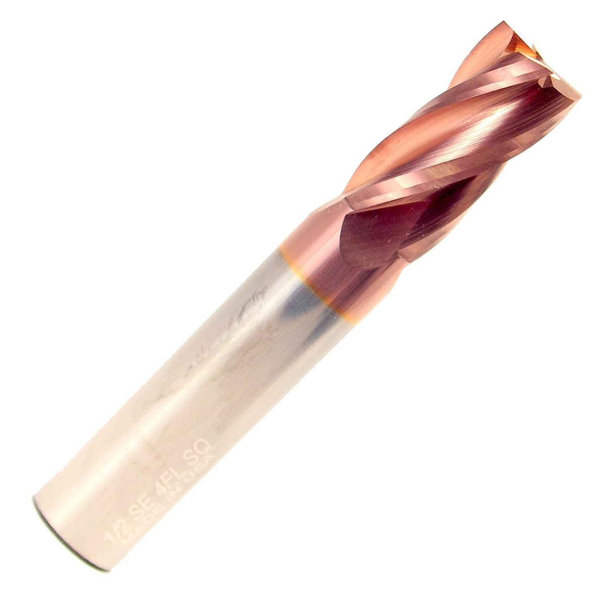 Drill America CBD400TIN1-38 Fresa de Carburo 4 Filos TIN 1-3/8" Largo de Fresa 2" Longitud Total 4-1/2" Mango 1-1/4" Punta Simple Cuadrada