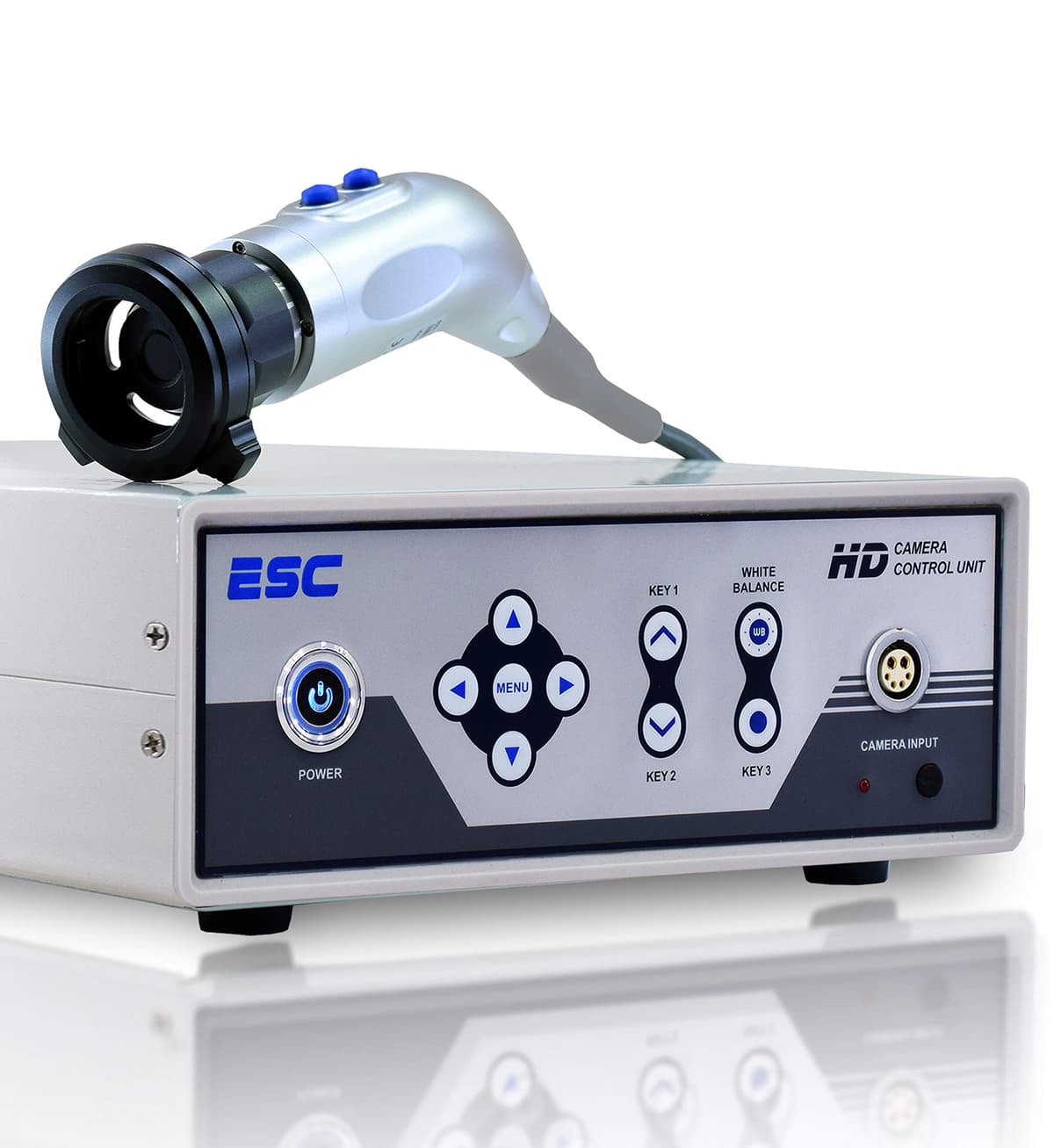 ESC Medicams FHD-LP-4000R Cámara de Endoscopia Full HD 1080p ENT 2.4MP 60fps con Adaptador Coupler y Grabador USB Integrado (105.000) Rígida