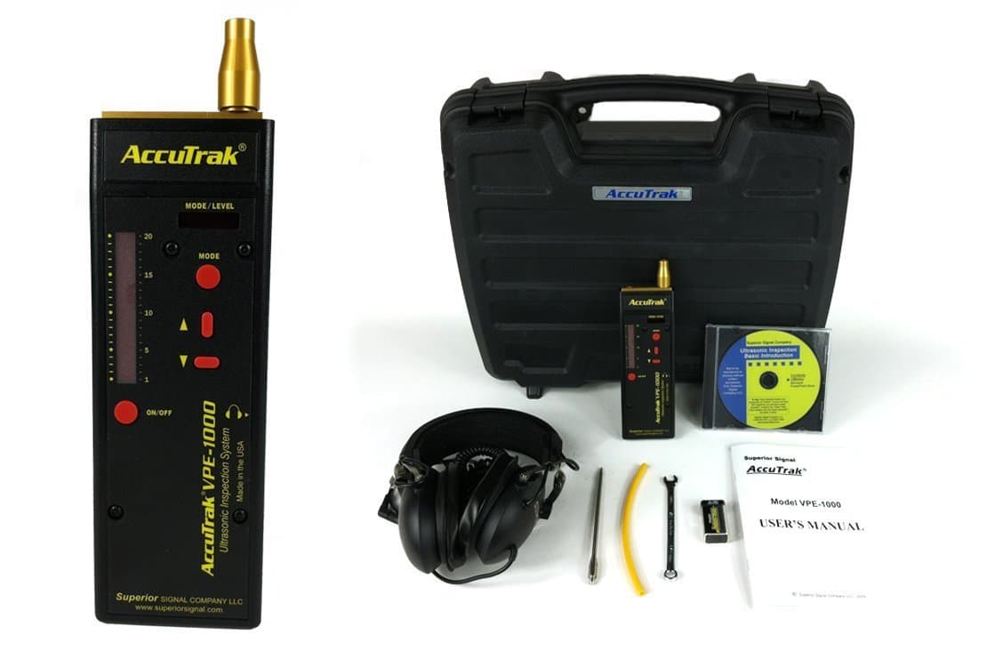 Superior AccuTrak VPE-1000 Detector Ultrasónico de Fugas Digital Controlado electrónicamente profesional para HVAC/R, aire comprimido, vapor, vacío y gas