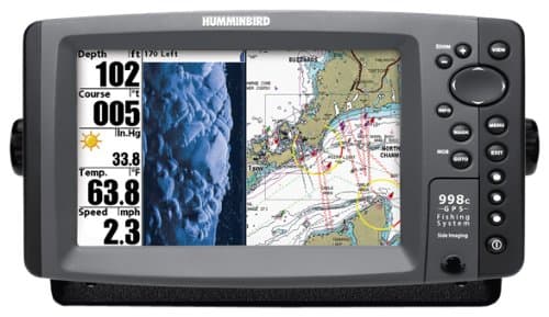 Humminbird 998c SI Combo GPS y Chartplotter Marino 8" a Prueba de Agua con Sonda - Navionics Gold y HotMaps Premium Preinstalados (Modelo 407760-1V)