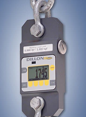 Dillon EDjunior EDjr-5T dinamómetro con grilletes de anclaje, capacidad 10,000 lbf / 5,000 kgf / 50,000 N - 36190-0053