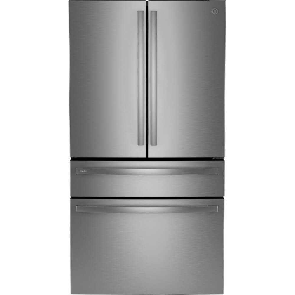 GE Profile PGE29BYTFS Refrigerador French Door 4 puertas 28.7 cu ft Acero Inoxidable con Jarra Autofill de doble dispensación