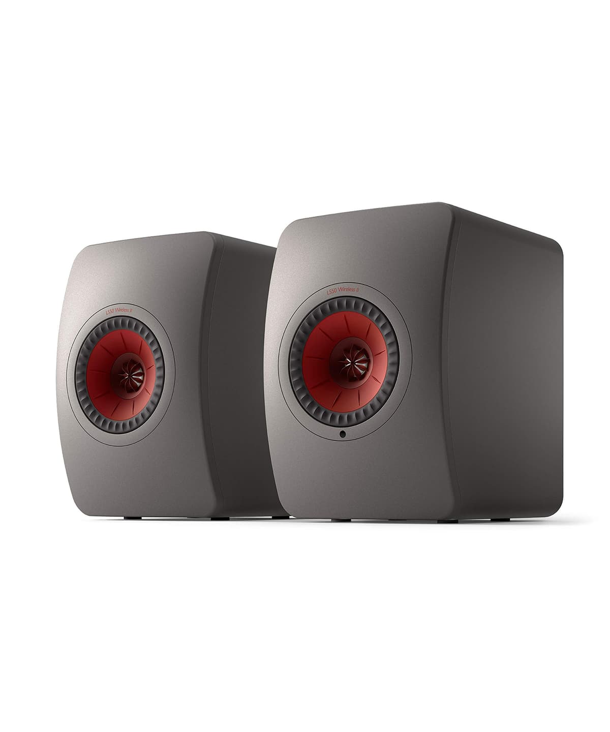 KEF LS50AGREY2 Parlantes de Estantería Activos Inalámbricos - Par (Gris Titanio) LS50 Wireless II
