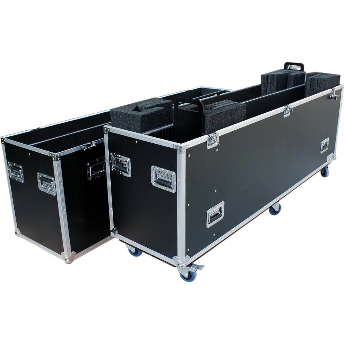 Deejay LED TBH2LED90WHEELS Hard Fly Drive Case para dos televisores/monitores LED o Plasma de 80" a 90" con ruedas y protección robusta