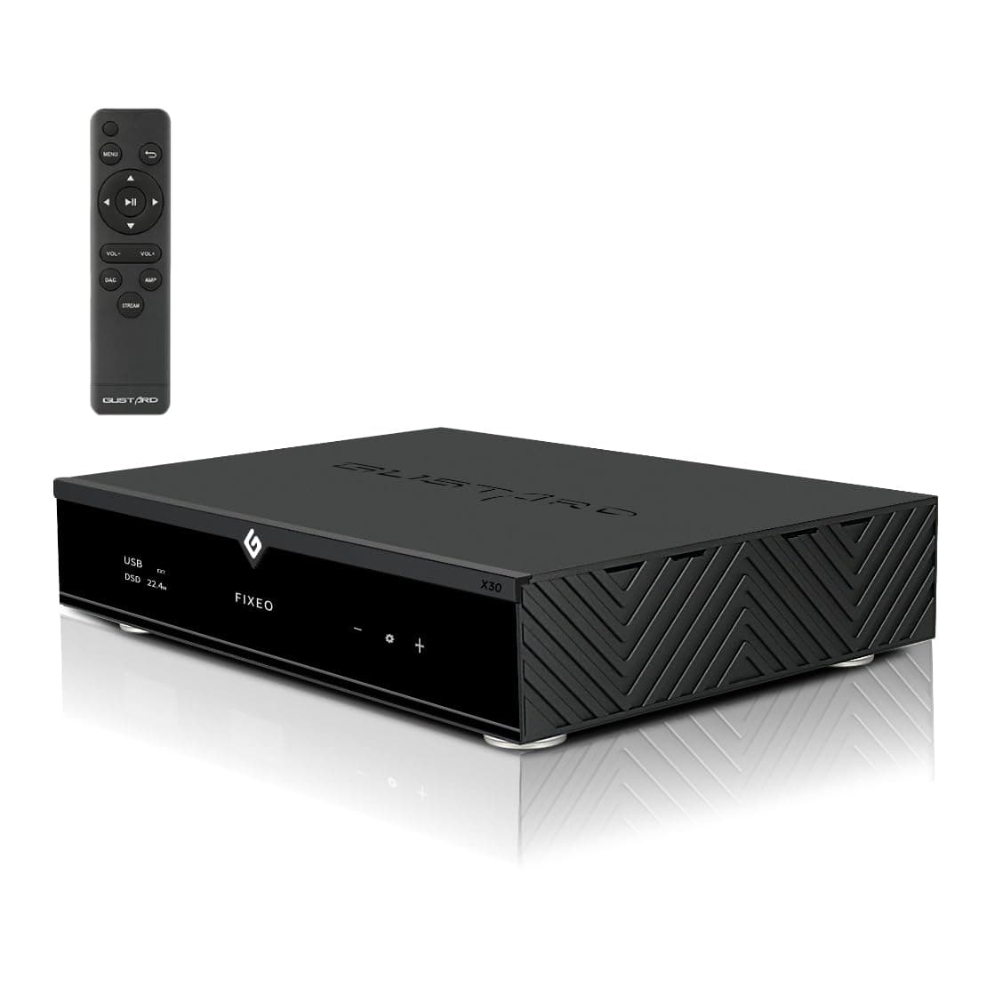 AOSHIDA Gustard DAC-X30 HiFi DAC de Streaming en Red: 4x ES9039S PRO, PCM 768kHz, DSD512, MQA, Balanceado, Entradas USB/LAN/Óptica/Coaxial/AES/2x IIS/Clock, Salidas RCA/XLR, Soporta Trigger 12V (Negro) DAC-X30 Black