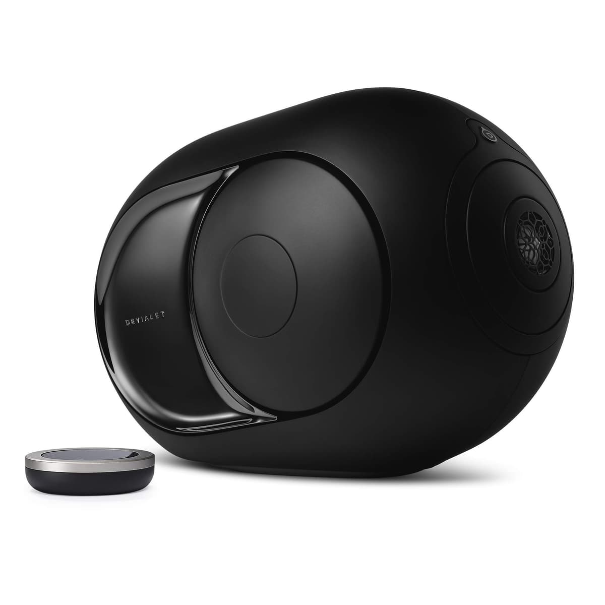 Devialet Phantom I 108dB MM615US - Parlante inalámbrico Hi-Fi, Bluetooth, sonido estéreo potente, bajos profundos, cero distorsión, Dark Chrome, sonido envolvente implosivo