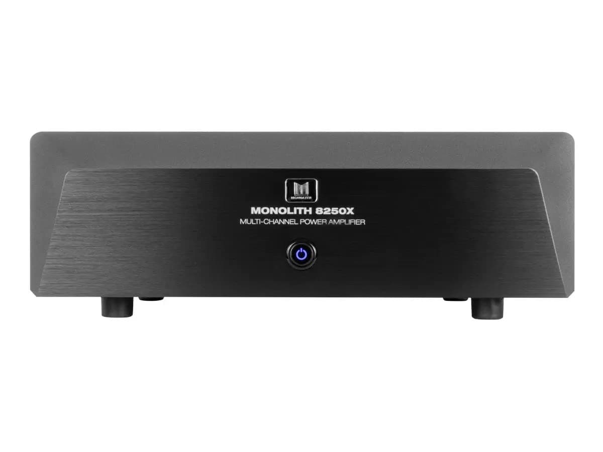 Monoprice Monolith 42564 Amplificador de Potencia Multicanal Home Theater Clase D, 8 Canales (200W c/u a 8 Ohms), Entradas XLR, Módulos Hypex NCore NC502MP, Encendido Suave