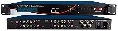 Thor Broadcast Thor Fiber H-4HDMI-QAM-IP Modulador HDMI HD a Coaxial y Codificador IPTV 4 Canales Streamer QAM/IP Encoder Video HD
