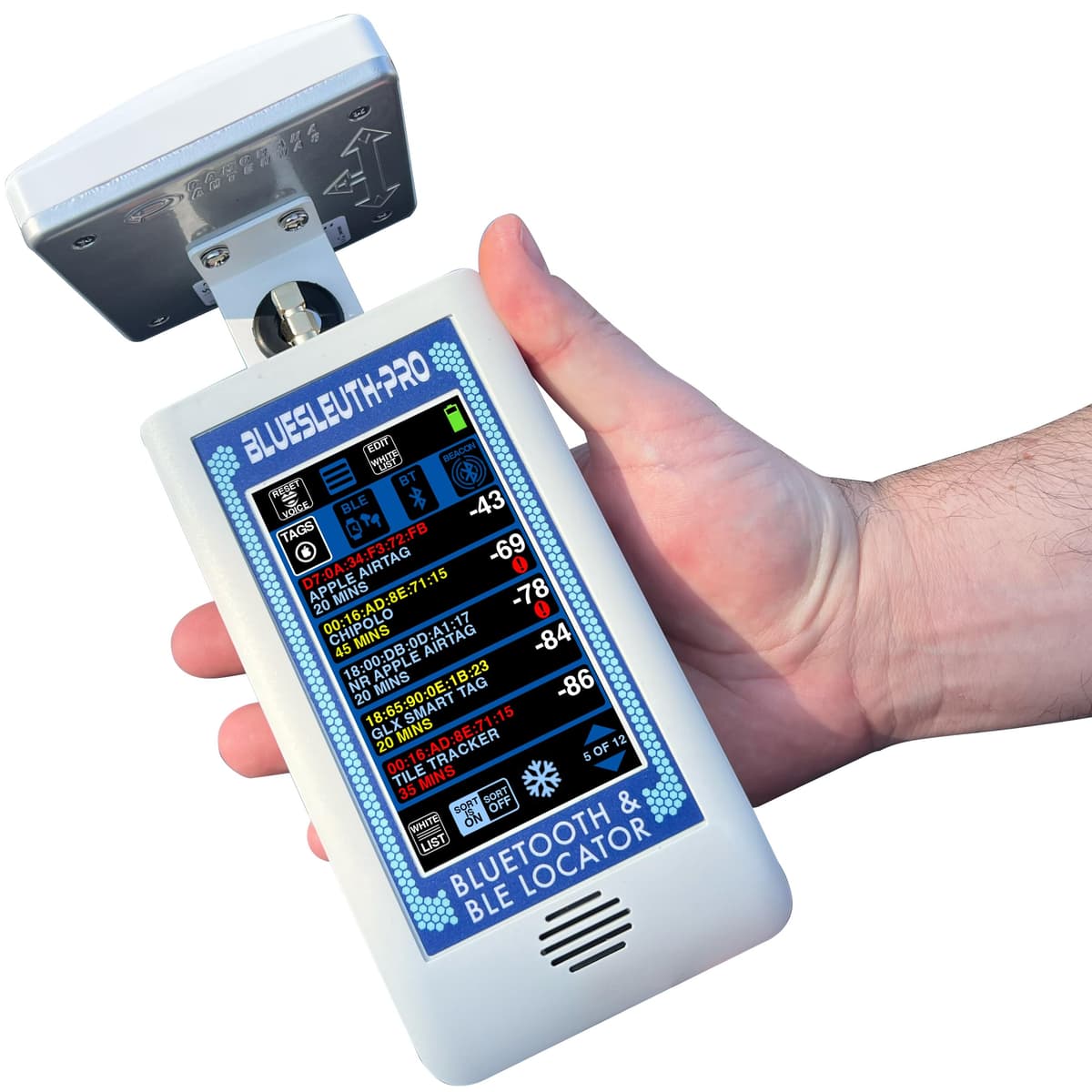 PocketHound BlueSleuth-Pro 0061-PRO Localizador de dispositivos Bluetooth y BLE para rastreadores, skimmers y beacons