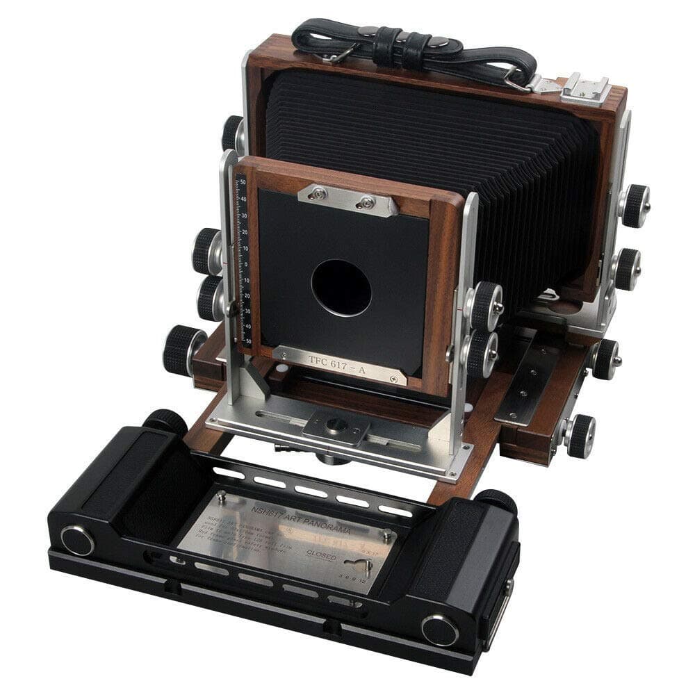 Shen Hao TFC617-A Respaldo de Película 6x17cm de Madera Nogal con Vidrio Deslustrado para Cámara Panorámica de Formato Medio, No Plegable PTB45