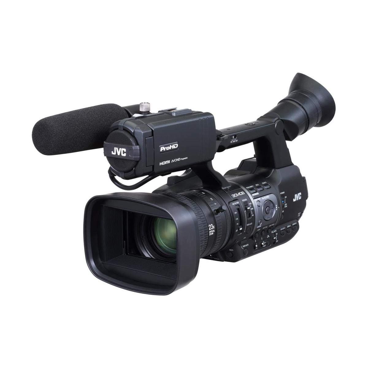 JVC ProHD GY-HM660 Cámara de Noticias Móvil con Streaming, Zoom Óptico 23x, Full HD, Ranuras SD, Wi-Fi/4G, ENG Profesional