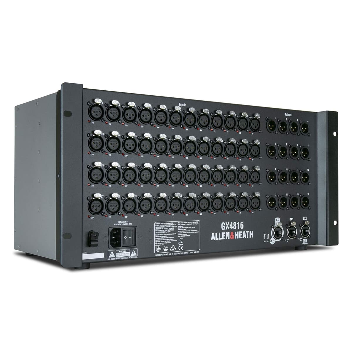 Allen & Heath GX4816 Expander Portátil 48x16 con Sockets DX para dLive y Avantis, Stagebox AES50, Audio Digital, Montaje en Rack AH-GX-4816