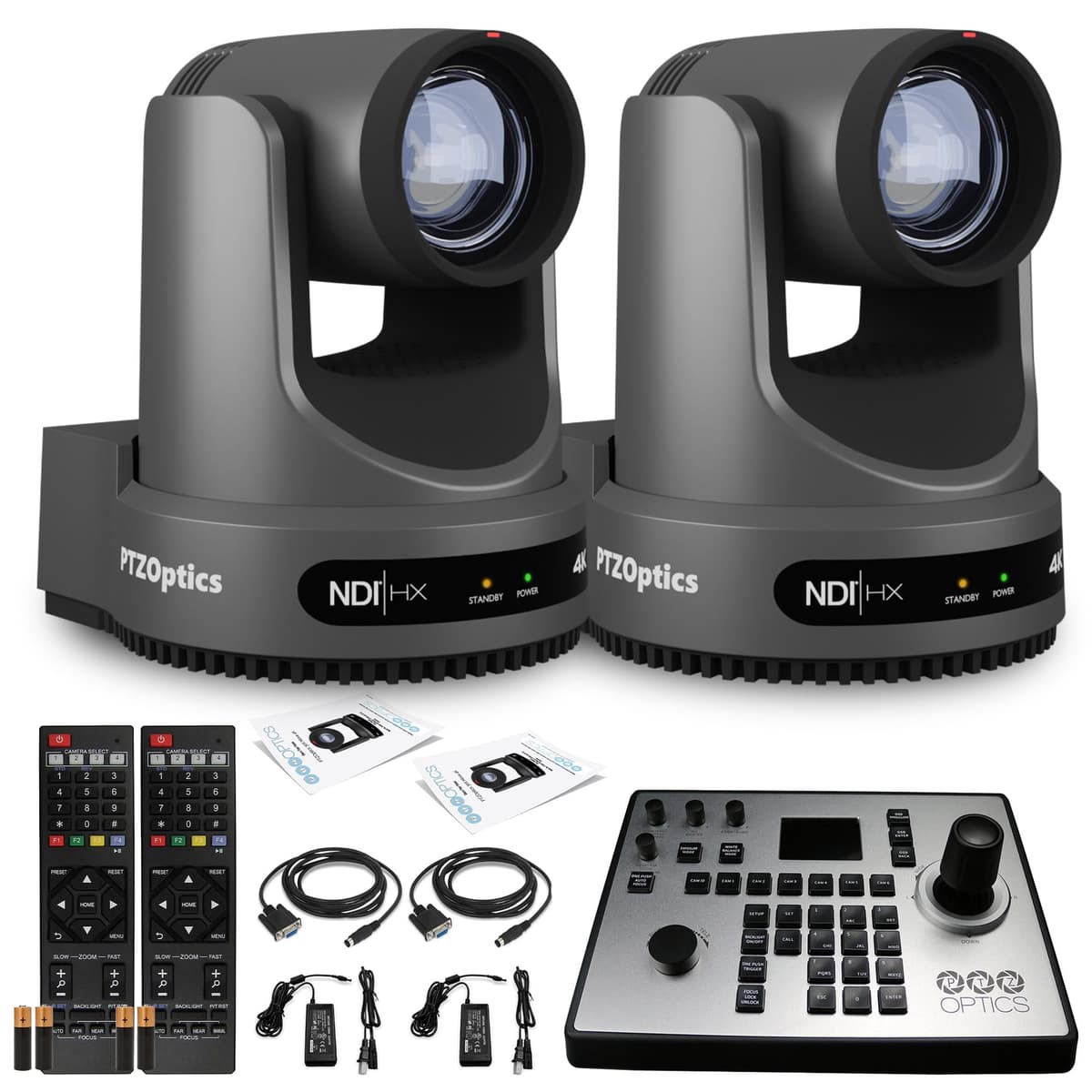 PTZOptics Move 4K PT20X-4K-GY-G3 - Kit 2 Cámaras PTZ 4K 20x Zoom Óptico SDI/HDMI/USB/IP (Gris) + Controlador Joystick PT-Joy-G4 PT20X-4K-GY-G3_EDI_10