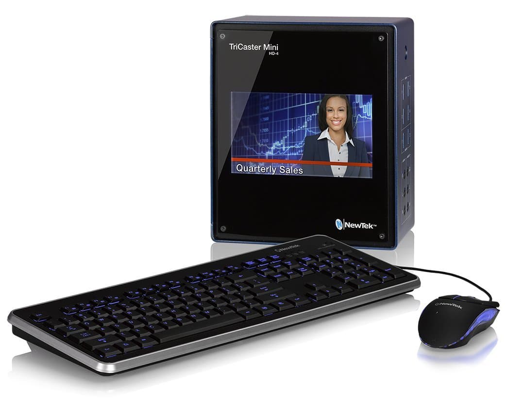 NewTek TriCaster Mini HD-4i FG-000870-R001 Estudio de Producción Multimedia Todo en Uno Compacto con Pantalla Integrada