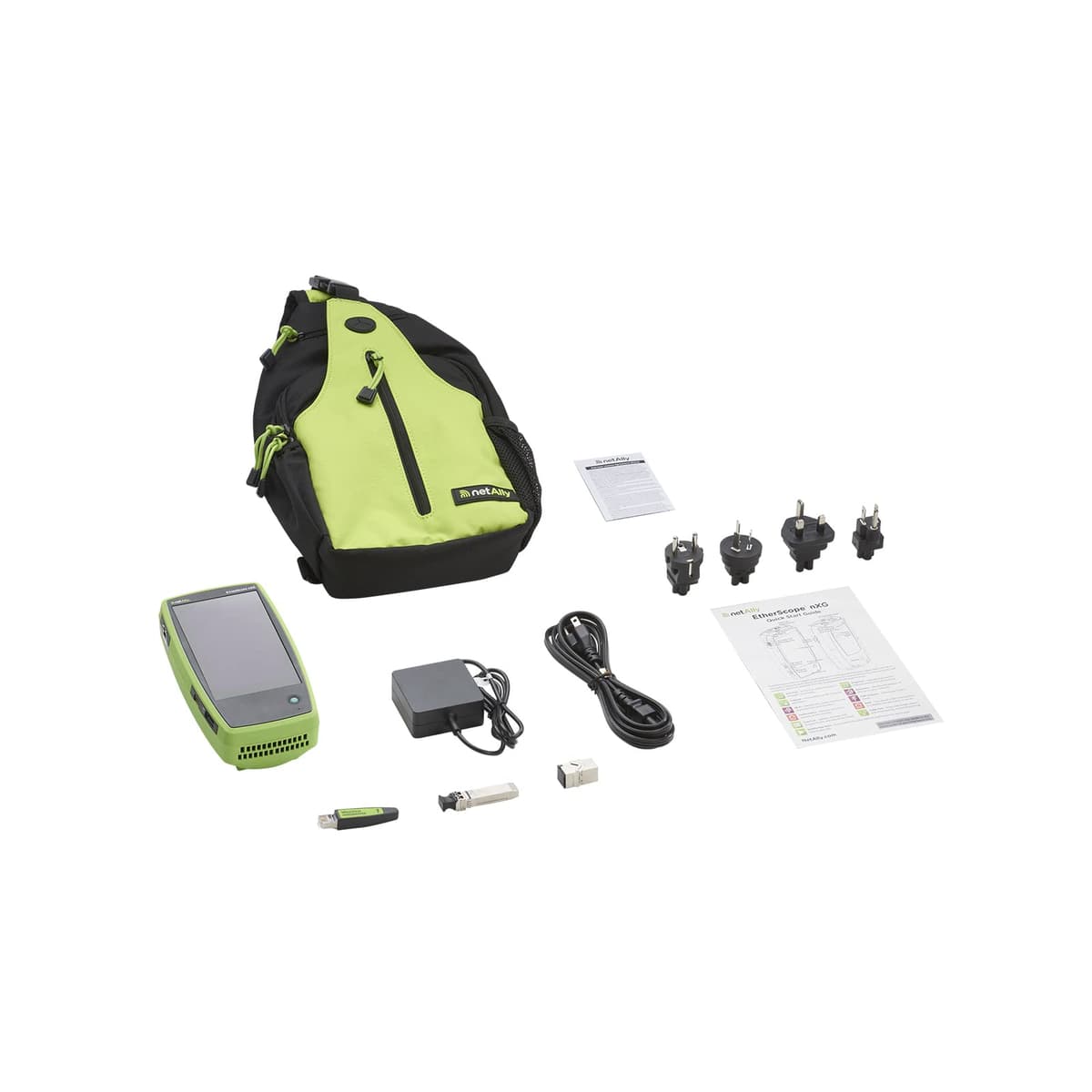 NETALLY EtherScope nXG EXG-300 analizador de redes portátil, pruebas Wi-Fi y Ethernet, diagnóstico PoE, validación IP, mapeo de red, multigigabit 10G, solución de problemas profesional