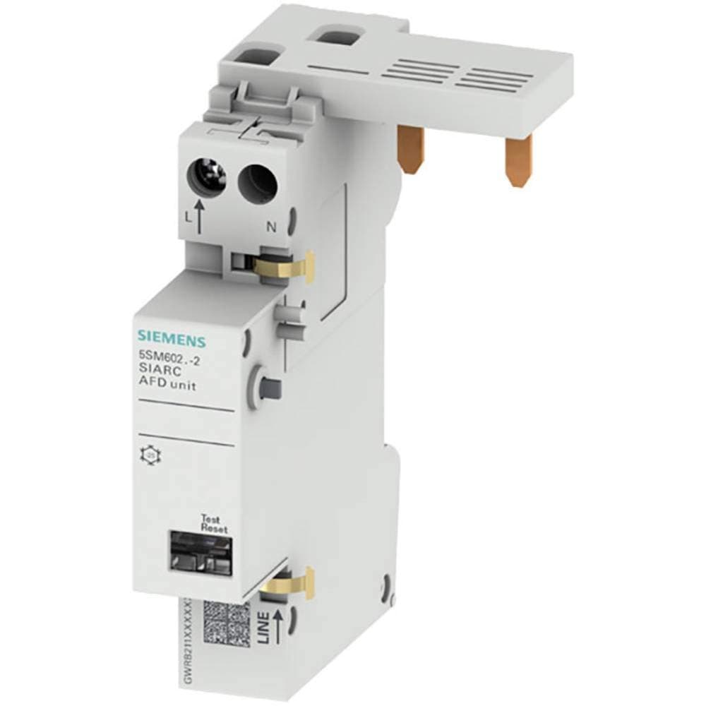 SIEMENS 5SM6021-2 Unidad de Detección de Arcos (AFDD) 1-16A 230V para MCB y RCBO 1+N 2MW, Blanco