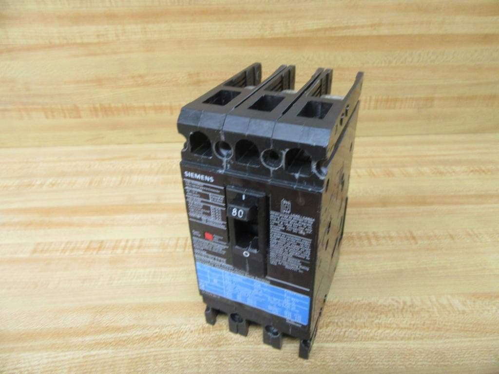 SIEMENS ED ED63B080 Interruptor Termomagnético 3 Polos 80A 600V 18kA Tipo LD con Lugs | Breaker Trifásico Industrial