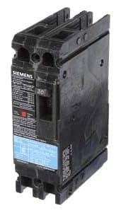 SIEMENS ED-Frame ED42B030L Interruptor Termomagnético Tipo Caja Moldeada, 2 Polos, 30A, 480VAC, 250VDC, 65kA, Disyuntor MCCB
